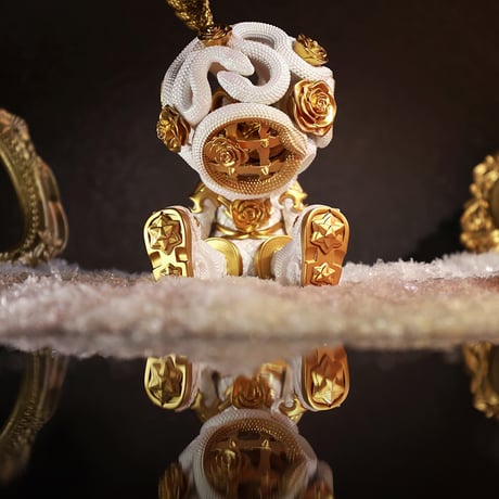 【予約販売：2025年6月中 お届け予定】Good Night Series-Snake & Flowers-Gold 「蛇と花：金」【コレクションフィギュア】