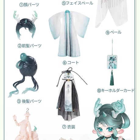 【現品販売】PENNY'S BOX 秋日限定特別仕様「ANTU(アンティーユ)：呦呦鹿鳴 ：丹青」BJD単品ドール フルセット 【アクションフィギュア】