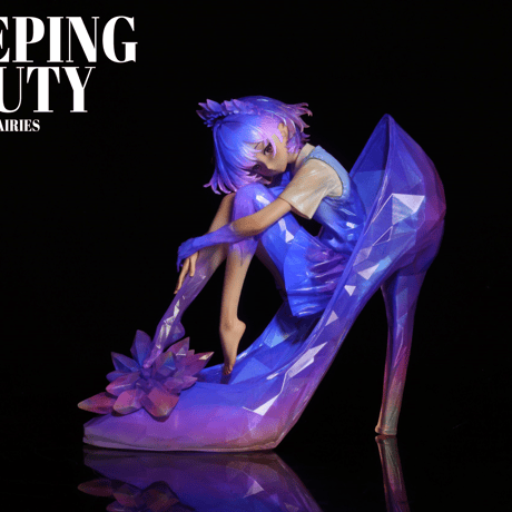【予約販売：2025年12月 お届け予定】WEARTDOING Sleeping Beauty-Glass Slipper Fairies-Purple「水晶少女：紫の境界」【コレクションフィギュア】