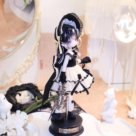 【予約販売｜6月中旬～7月中旬 お届け予定】幾何造物 「薔薇夜の綺頌」小型ドール向け ドール用の服 4点セット