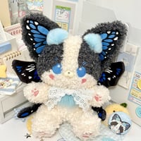 【現品販売】幻想工坊「猫丸の幻想島｜MioKoo Mirage Lab」蝶の犬、EVE(イヴ)  Mサイズ 26cm ぬいぐるみ