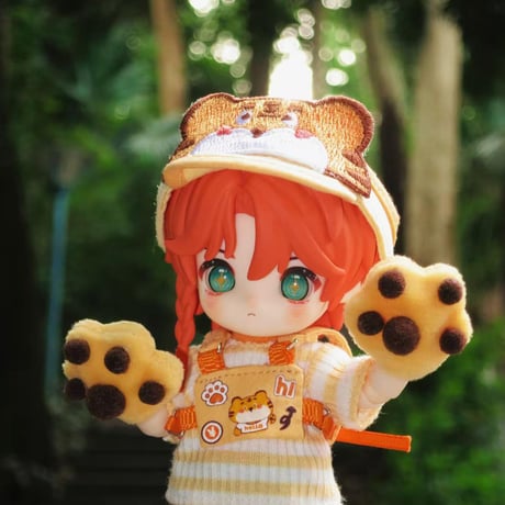 【予約販売｜12月頃 お届け予定】次元界TOY x ドール服キャッチ「きびきび虎」小型ドール向け ドール用の服 6点セット