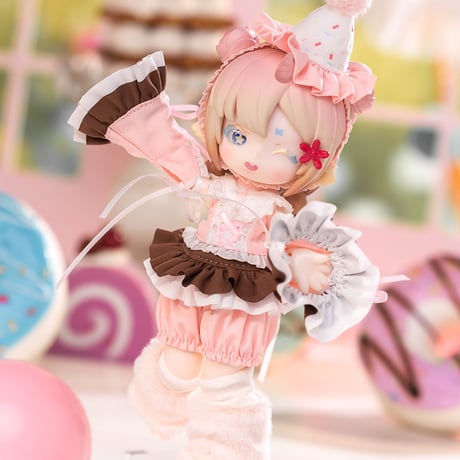 【現品販売】PENNY'S BOX「ペニーズワードローブ：ジャム｜ブルーベリー・いちご」小型ドール向け ドール用の服 6点セット【全2種類・選び可能】