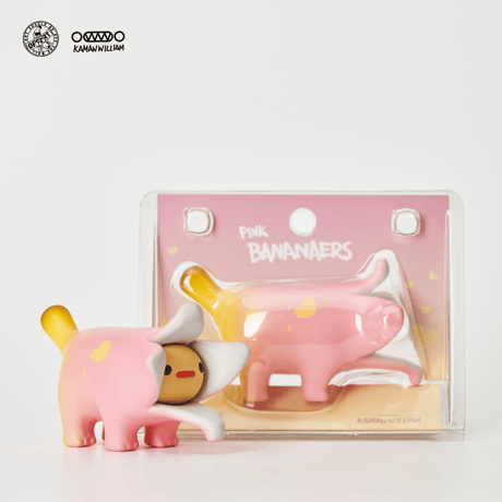 【予約販売：12月中 お届け予定】OFFART X Kamanwillam「ミニバナナ犬：イチゴ限定色」【コレクションフィギュア】