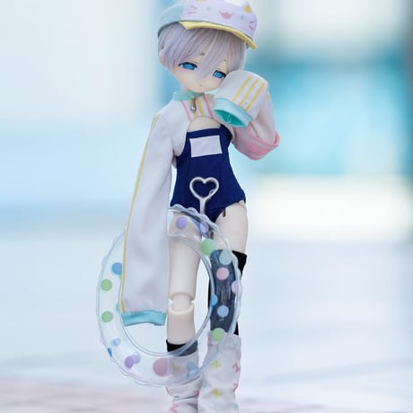 【予約販売：2026年8月頃 お届け予定】<初回予約・送料無料>「眠光Mofu」期間受注限定相関グッズ：特1/6スケールドール対応 ドール用の服「スクール水着」