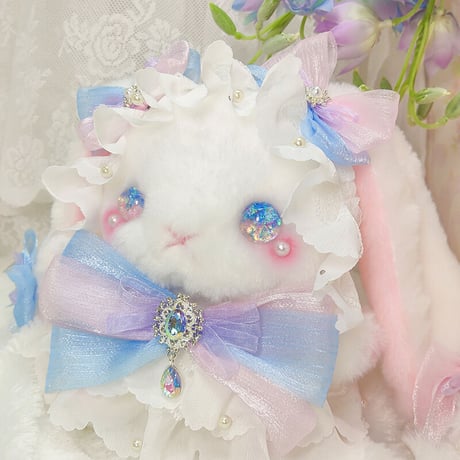【予約販売：6月下旬～7月下旬 お届け予定】BearStar ロリータファッション 垂れ耳(たれみみ) うさぎ ぬいぐるみ【夢境】