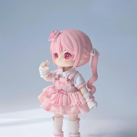 【予約販売｜12月頃 お届け予定】次元界TOY x ドール服キャッチ「ドキドキ信号」小型ドール向け ドール用の服 5点セット