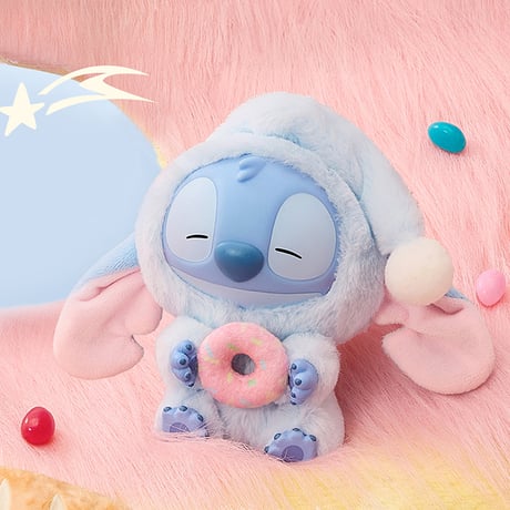 【現品販売】MINISO x  ディズニー 「スティッチ：眠くてもガブリ」  ぬいぐるみチャーム シリーズ