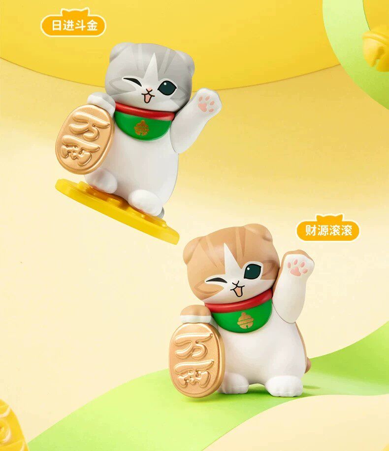 招き猫　m(*´︶`*)∫m ❤︎ グレー　サバ白さん お座りサバトラ白猫(大) 色付け目｜WooBia公式オンラインショップ