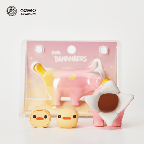 【予約販売：12月中 お届け予定】OFFART X Kamanwillam「ミニバナナ犬：イチゴ限定色」【コレクションフィギュア】
