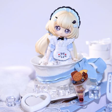 【現品販売】MOOWOOART「シュガー100％：アリス／リトルナース／ミントベリー」数量限定単品ドール頭パーツ＆服セット【ボディ追加可能】