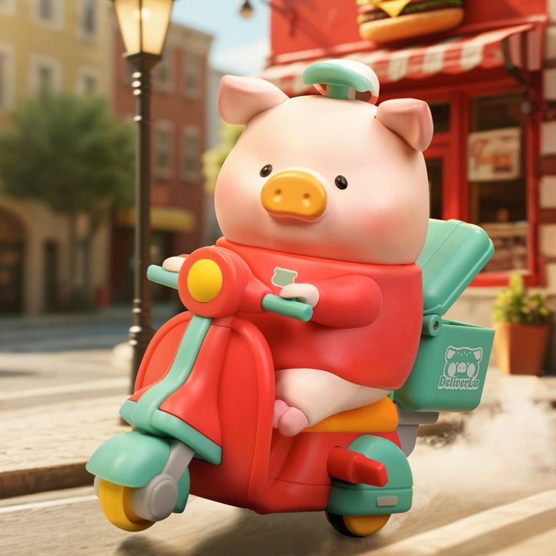 子豚ルル lulu the piggy ピンクハンバーガー 新品未開封 希少 現品販売】TOYZEROPLUS × CICI'S STORY 子豚LULU 「Burger