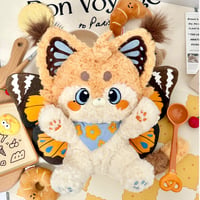 【現品販売】幻想工坊「猫丸の幻想島｜MioKoo Mirage Lab」蝶の猫、TIMO(ティジュオ)  Mサイズ 26cm ぬいぐるみ