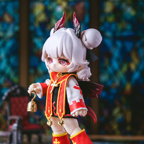 【現品販売】天堂制造Studio「KUKAKA(クカカ)：祈る者と審判者」1/12スケール BJD 球体関節可動ドール 「祈る者 ジュウジュウ」 単品ドール