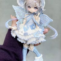 【予約販売｜6月中旬～7月中旬 お届け予定】幾何造物 「澄み羽の花頌」小型ドール向け ドール用の服 5点セット