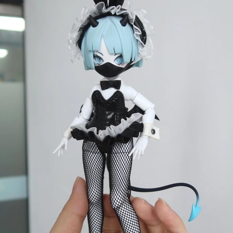 【現品販売】CHUZTING「Cooze：悪魔角」小型ドール向け ドール用の服「バニーガール」セット
