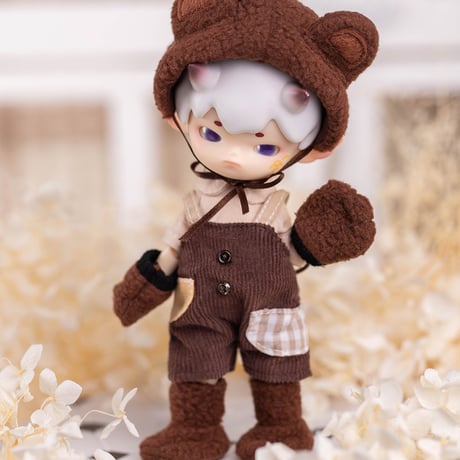 「森の子猫と森の子熊」数量限定 1/12スケール BJDドール用の服 6点セット【東京アイドール71】