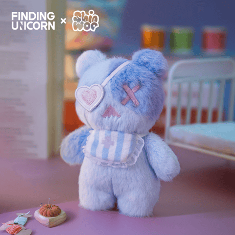 【予約販売：6月上旬～7月上旬 お届け予定】FINDING UNICORN x Shinwoo 「Ragbear Clinic: くまくま診療所」 ぬいぐるみキーホルダーシリーズ