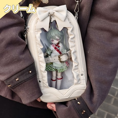 【現品販売】不可食用人形 1/8スケール及び小型ドール対応 高級ドールコレクションおでかけバッグ（全2色・選択可）