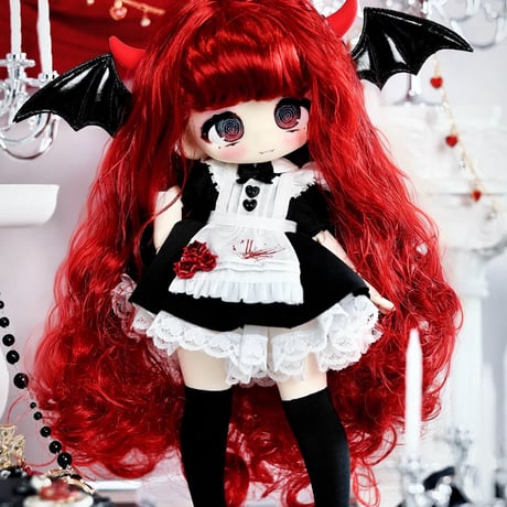 【予約販売：6月～7月頃 お届け予定】「甘絨のショーウィンドウ」ウィッグ着用＆入れ目顔タイプ 3頭身BJDブラインドドールシリーズ