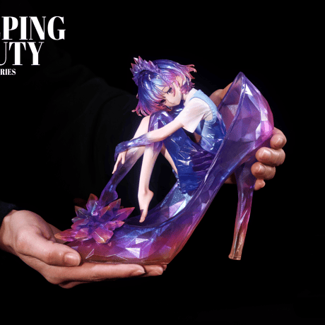 【予約販売：2025年12月 お届け予定】WEARTDOING Sleeping Beauty-Glass Slipper Fairies-Purple「水晶少女：紫の境界」【コレクションフィギュア】