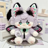 【現品販売】幻想工坊「猫丸の幻想島｜MioKoo Mirage Lab」蝶の狐、KIKO(キコ)  Mサイズ 26cm ぬいぐるみ