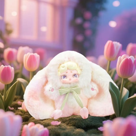 【現品販売】LUCKY DEER NAI 「おやすみ兎：秘密の花園」 ぬいぐるみチャーム シリーズ