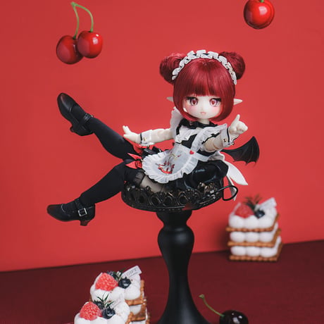 【予約販売：2024年9月中 お届け予定】※当店限定選び特典付き※TinyFox  桜ん坊小悪魔 チェリー 1/6スケールMJDドール  <新ボディ採用>【フルセット】