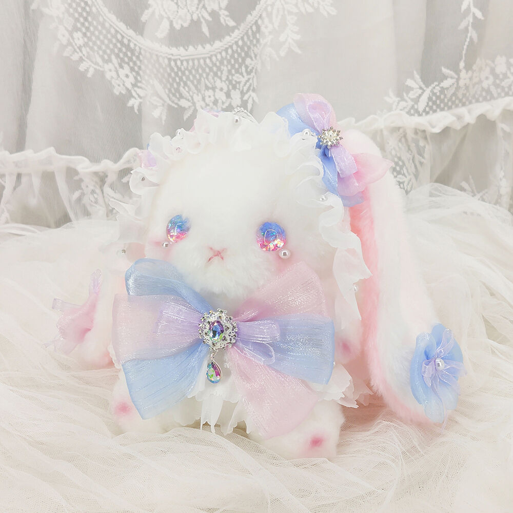 ちびぐるみ ぬい服 着ぐるみ おすわり 垂れ耳うさぎ ブルー