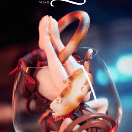 【予約販売：2027年2月～3月 お届け予定】＜送料無料 & 特別価格＞ WeArtDoing  「杯中猫女：緋夜」【コレクションフィギュア】