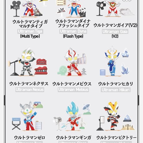 【予約販売：2月中旬～3月上旬 お届け予定】POPMART x Ultraman「ウルトラマン：撮影スタジオ」シリーズ