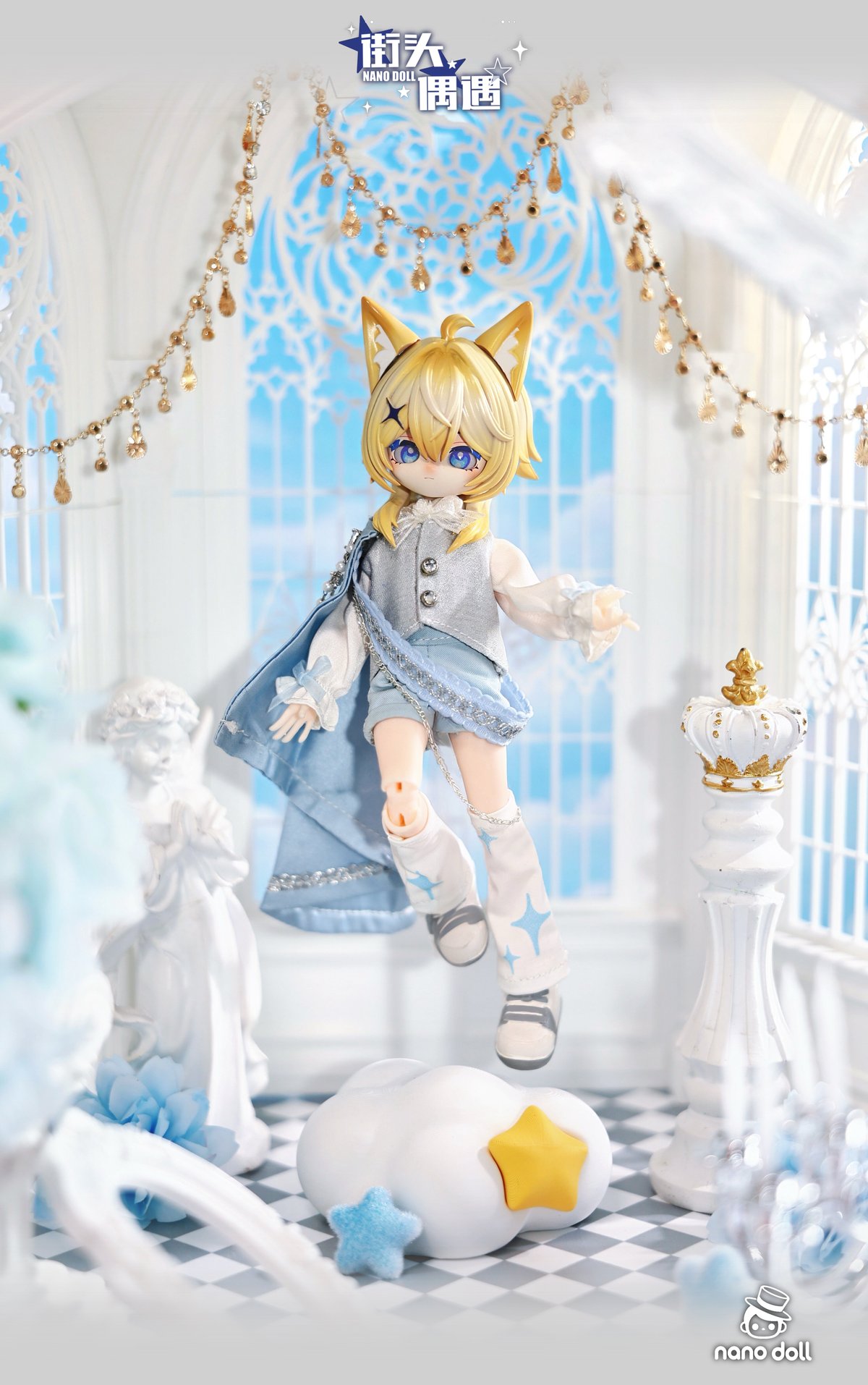 猫の日♡限定m(=✧ω✧=)m✧ ✧ ✧ 白猫♡白猫　猫ひな人形　小 予約販売：2026年10月～11月頃 お届け予定】<単品購入>Nano Doll 「街