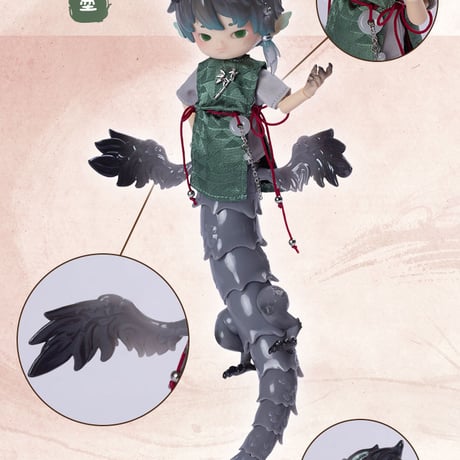 【現品即納】PENNY'S BOX x DOLLZONE「ADOU(アドゥー)＆ALU(アリュー)：龍と出会い夢」BJDブラインドドール シリーズ
