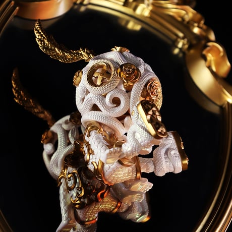 【予約販売：2025年6月中 お届け予定】Good Night Series-Snake & Flowers-Gold 「蛇と花：金」【コレクションフィギュア】