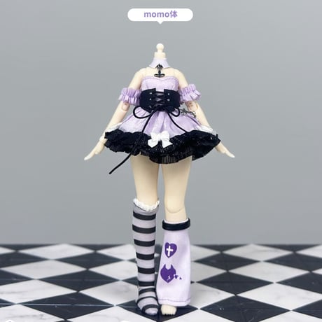 【現品販売】次元界TOY x ドール服キャッチ「Purple Melody」小型ドール向け ドール用の服 8点セット