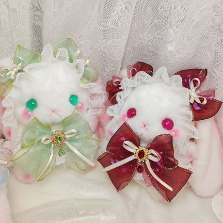 【予約販売：6月下旬～7月下旬  お届け予定】BearStar ロリータファッション 垂れ耳(たれみみ) うさぎ ぬいぐるみ【フェアリーランド】（全4色、お選び可能）