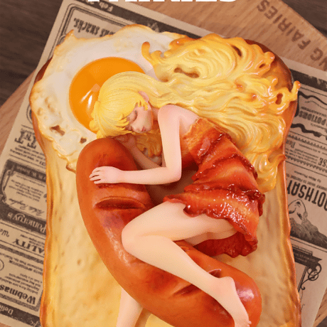 【予約販売：11月 お届け予定】WeArtDoing Sleeping Beauty-Morning Fairies-Sausage&Egg「朝食の妖精： ベーコンエッグトースト」