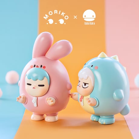 【期間限定・予約販売：7月中旬～7月下旬 お届け予定】Moriko x Pang Ngaew Little Ngaew＆Little Dino(2体セット)【コレクションフィギュア】
