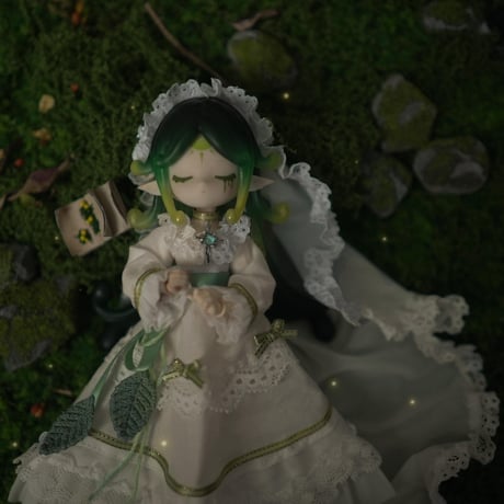 【現品販売】未命名BJD「きのこ菌：ササクレヒトヨタケ色違いVer.『蛍の光』 」数量限定単品ドール＜フルセット＞