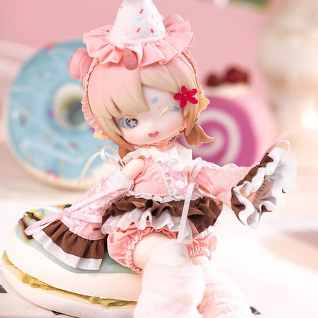 【現品販売】PENNY'S BOX「ペニーズワードローブ：ジャム｜ブルーベリー・いちご」小型ドール向け ドール用の服 6点セット【全2種類・選び可能】