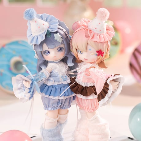 【現品販売】PENNY'S BOX「ペニーズワードローブ：ジャム｜ブルーベリー・いちご」小型ドール向け ドール用の服 6点セット【全2種類・選び可能】
