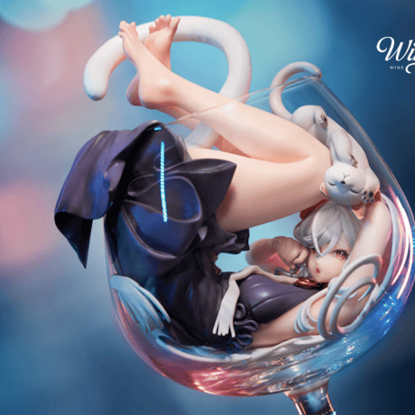 【予約販売：2027年2月～3月 お届け予定】＜送料無料 & 特別価格＞ WeArtDoing  「杯中猫女：銀月」【コレクションフィギュア】