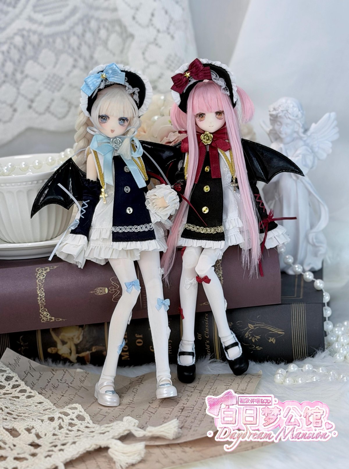 にゃぴ様オーダーぬい服 20cm ぬいぐるみ服 着せ替え ぬい服 ヴァンパイア風 黒 ポンチョ 推し