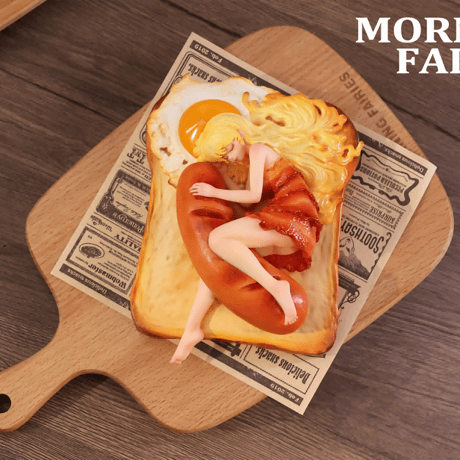 【予約販売：11月 お届け予定】WeArtDoing Sleeping Beauty-Morning Fairies-Sausage&Egg「朝食の妖精： ベーコンエッグトースト」