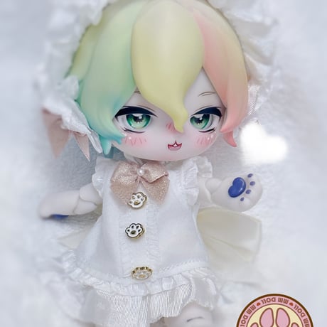 【予約販売：12月下旬〜1月下旬 お届け予定】MMDOLL x UFDOLL 「綿綿の異世界冒険SP：白色スカート」ドール用の服 2点セット