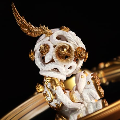 【予約販売：2025年6月中 お届け予定】Good Night Series-Snake & Flowers-Gold 「蛇と花：金」【コレクションフィギュア】
