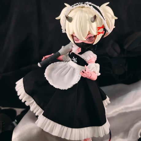 【現品販売】CHUZTING「Cooze：悪魔角」小型ドール向け ドール用の服「メイド」セット
