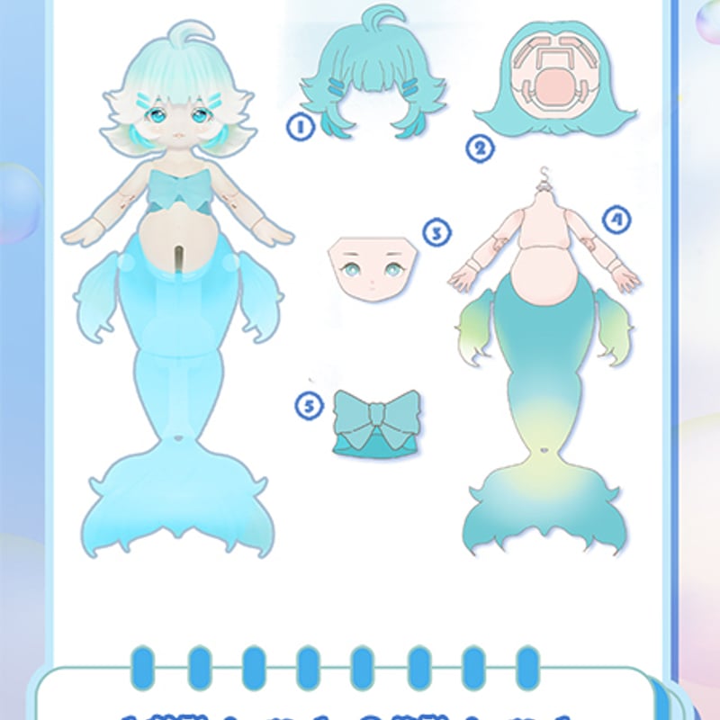 現品販売】LuckyDoll「マーメイド チュチュ」1/12スケールBJD 