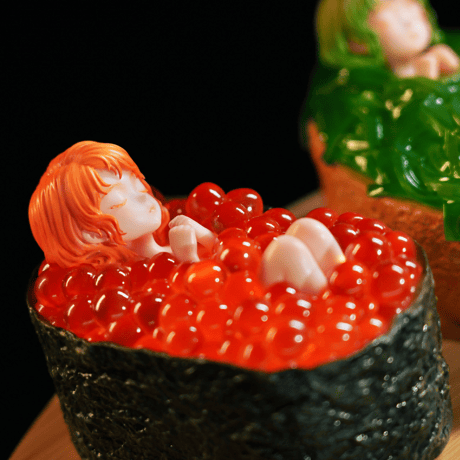 【予約販売：2025年8月中 お届け予定】WeArtDoing Sleeping Beauty-Sushi Fairies-Ikura「寿司精霊：いくらの軍艦巻き」 【コレクションフィギュア】