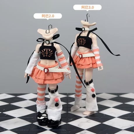【現品販売】次元界TOY x ドール服キャッチ「Stage Butterfly」小型ドール向け ドール用の服 10点セット